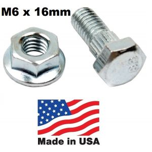 Hex Head M6 x 16mm Nut & Bolt, Pack of 50, 85013961, 913-106000-1, 353308, 61713
