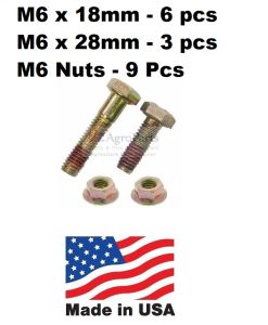 Bolts (Head Area) kit for Schumacher HoneyBee Fronts, Pack of 9