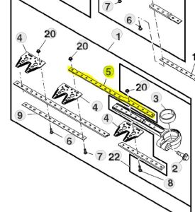 Reinforcement Strap for John Deere 900, 600 Draper Knife Head, H156240